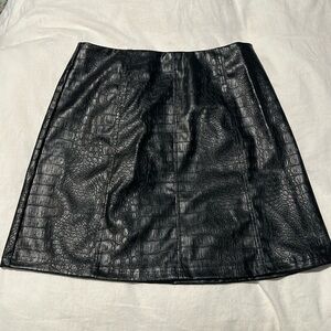 *2 for $10* Size small, faux leather snakeskin, mini skirt